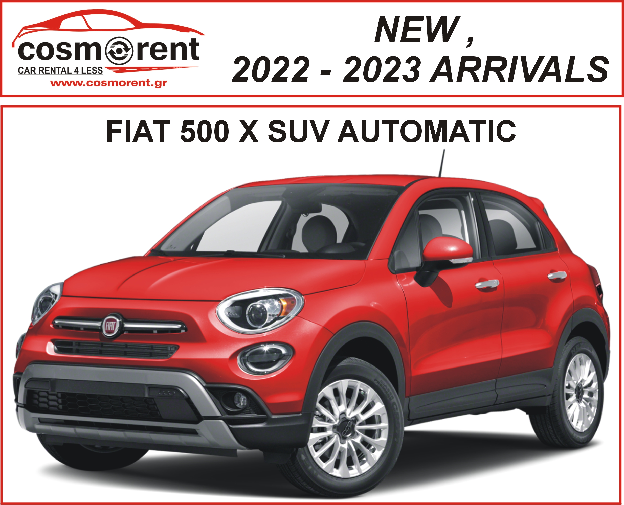 NEW 2022 – 2023 FIAT 500 X FAMILY SUV AUTOMATIC